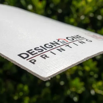 Printed outdoor posters on durable material