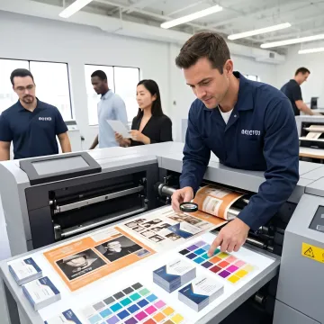 Business card printing and finishing process