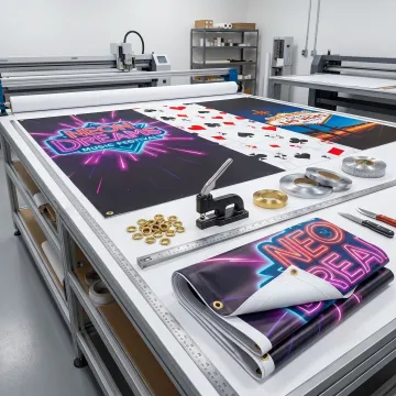 Outdoor banner printing materials and finished display