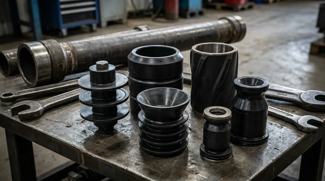 Oilfield packer element seal components used in downhole sour gas environments