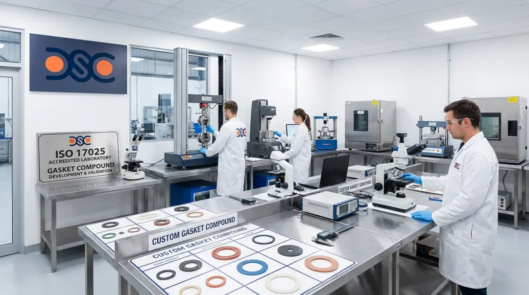DSC ISO 17025 accredited laboratory with compound testing and material validation equipment