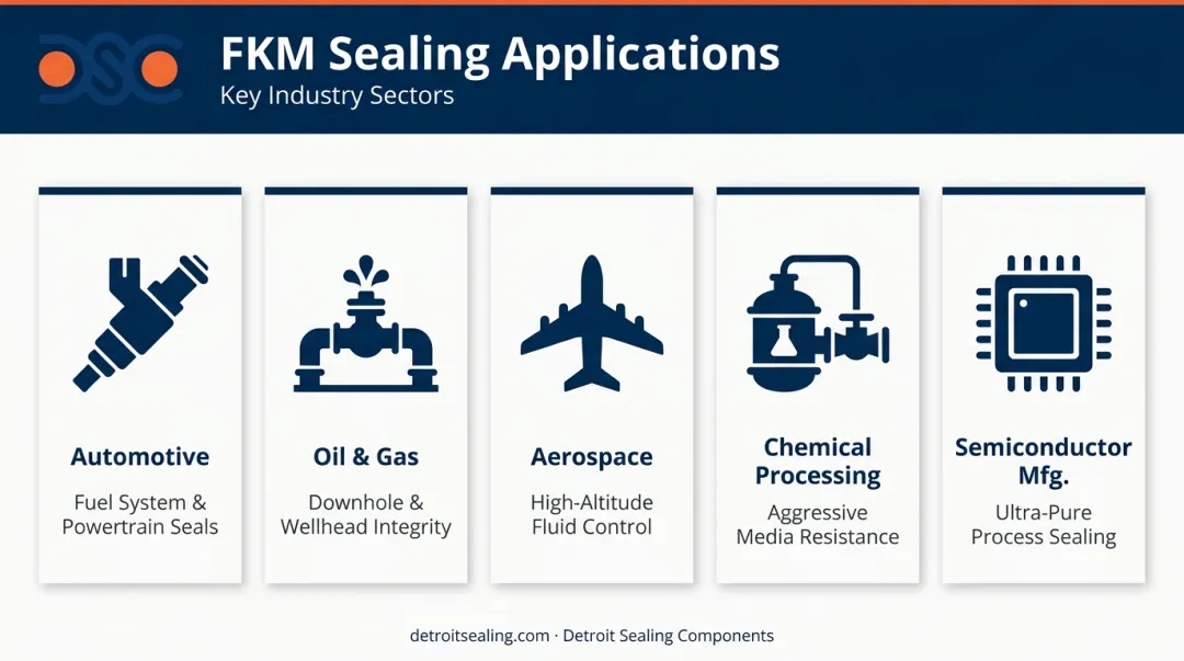 Five key FKM O-ring industry applications from automotive to semiconductor manufacturing