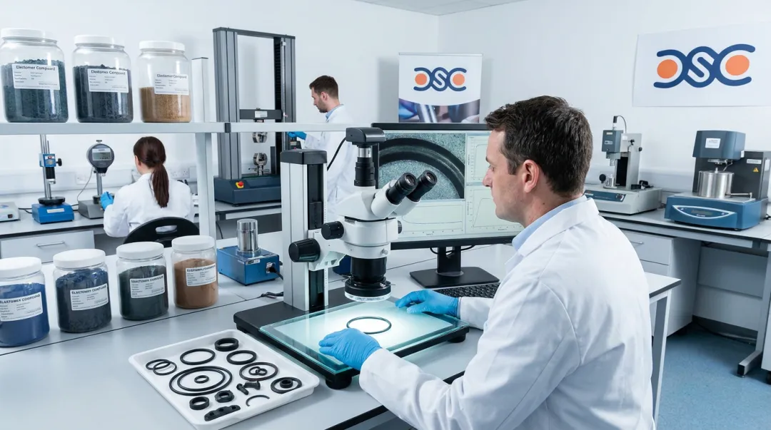 Detroit Sealing Components ISO accredited laboratory testing elastomer compound samples