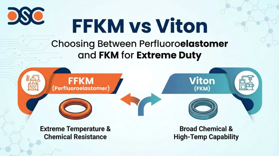 Cover image for FFKM vs Viton: Choosing Between Perfluoroelastomer and FKM for Extreme Duty