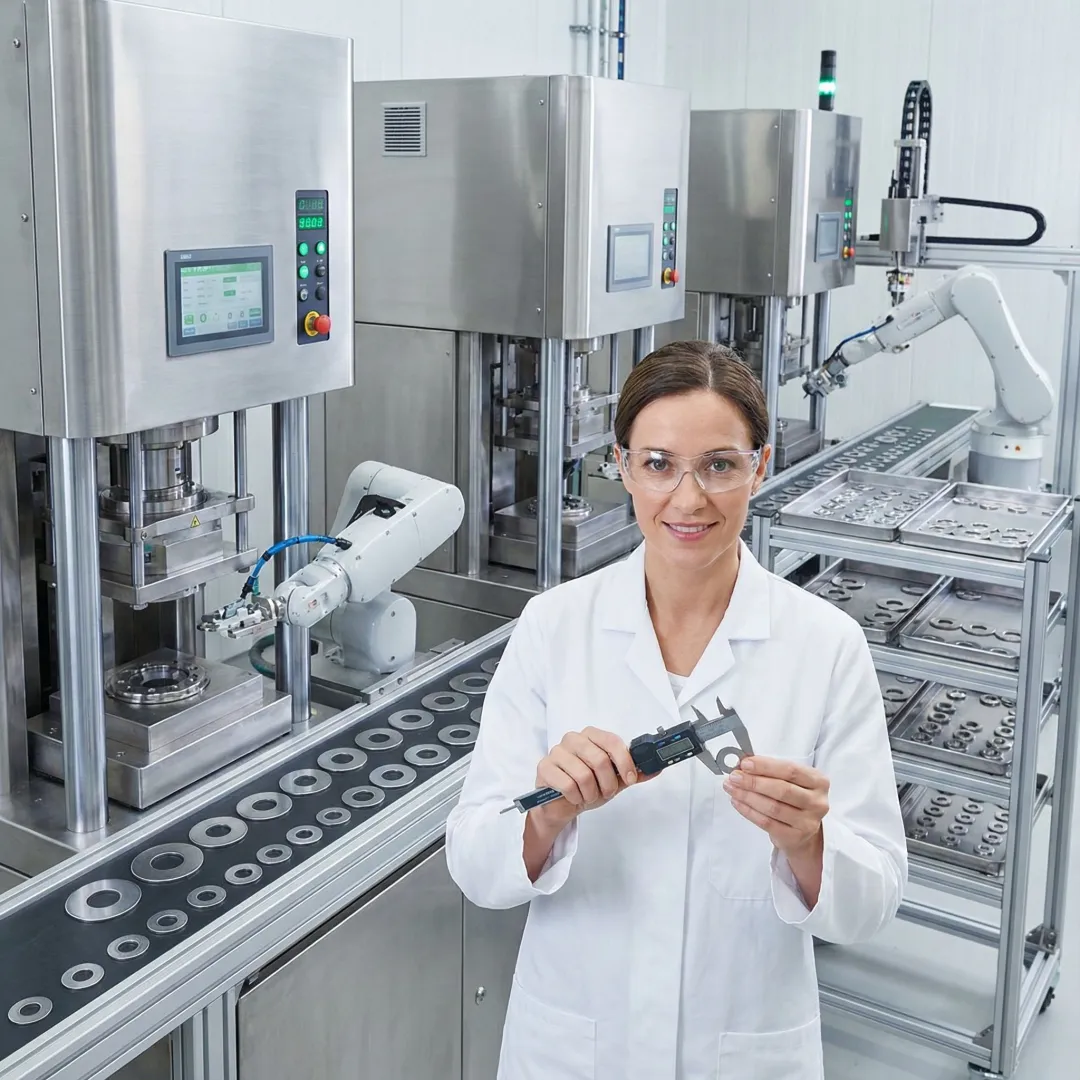 Precision manufacturing of custom round washers