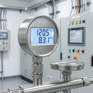 Flat Diaphragm Pressure Gauge with Custom Quote Options