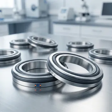 Precision centering rings for ISO KF NW vacuum fittings displayed on a clean industrial surface