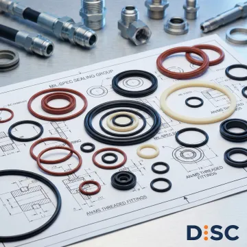 Aerospace O-rings and MIL-SPEC sealing components for aircraft systems