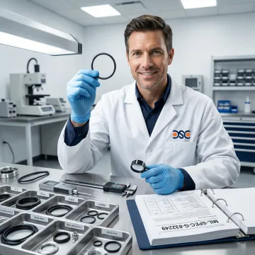 DSC aerospace O-ring sealing components tested in ISO-accredited laboratory