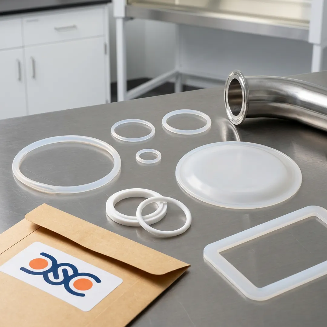 High-purity sealing components for bioprocessing equipment