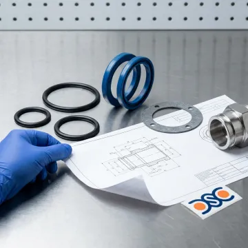 Engineer reviewing seals for water processing systems