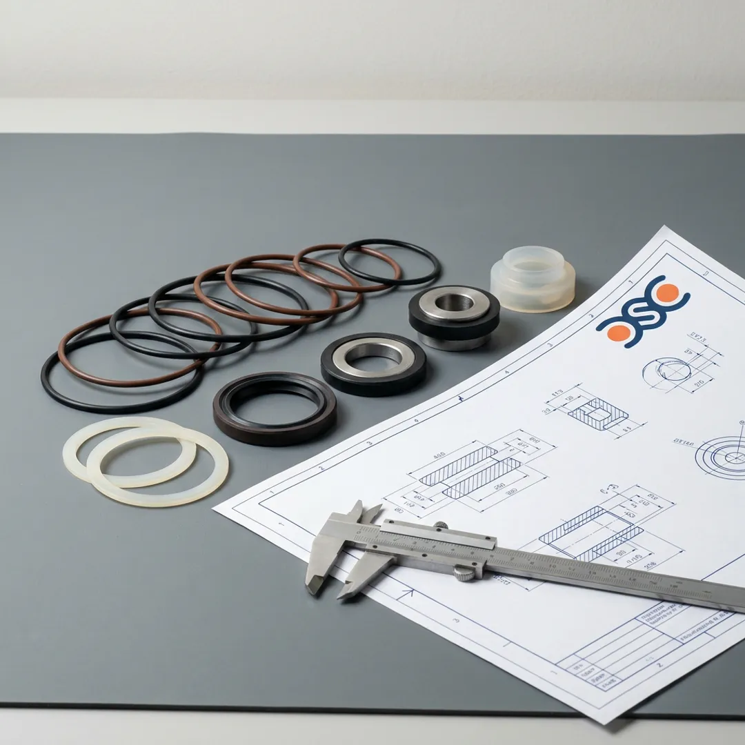 Engineer inspecting industrial gasket components