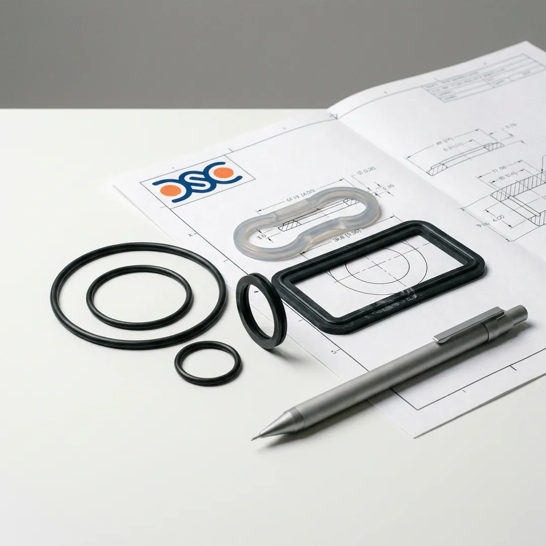 Engineer reviewing custom pharmaceutical sealing components