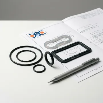Engineer reviewing custom pharmaceutical sealing components