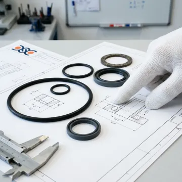 Engineer inspecting custom seal design