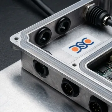 Sealed electronics enclosure with silicone gasket
