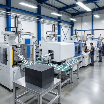 Advanced rubber molding facility with precision manufacturing equipment