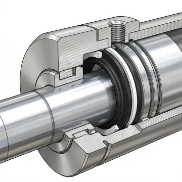 DSC T-seal cross-section illustration showing energized seal design for hydraulic systems