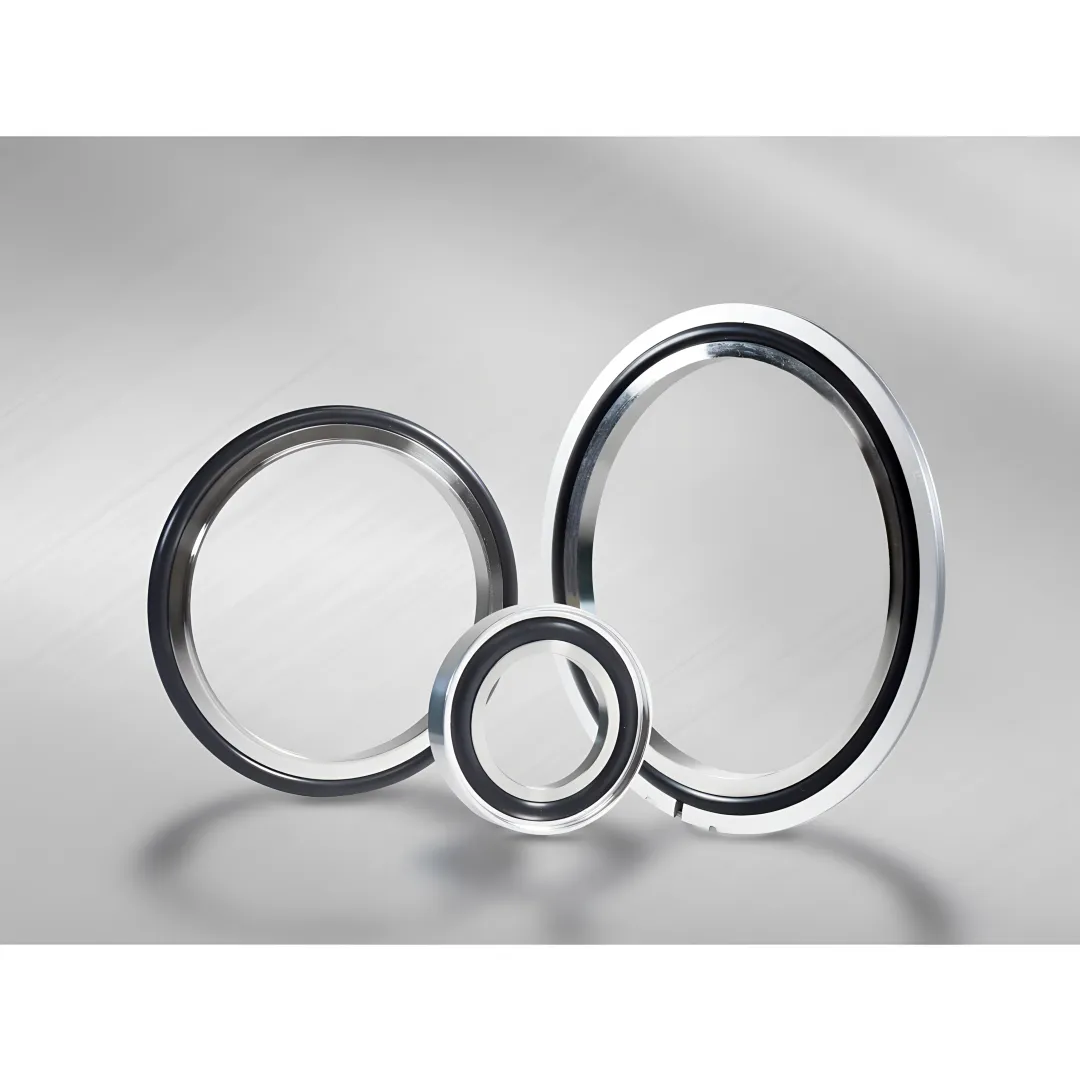 Precision centering rings for ISO KF NW vacuum fittings displayed on a clean industrial surface
