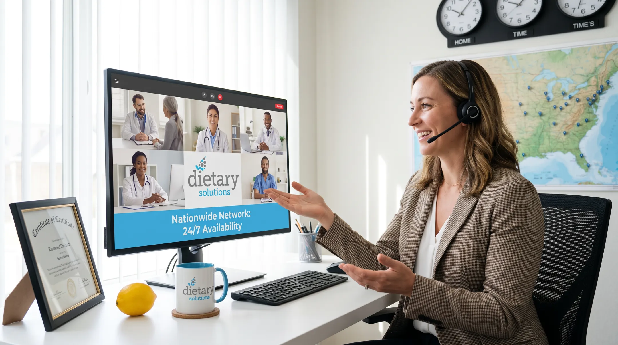 Regional dietitian director mentoring consultant staff remotely