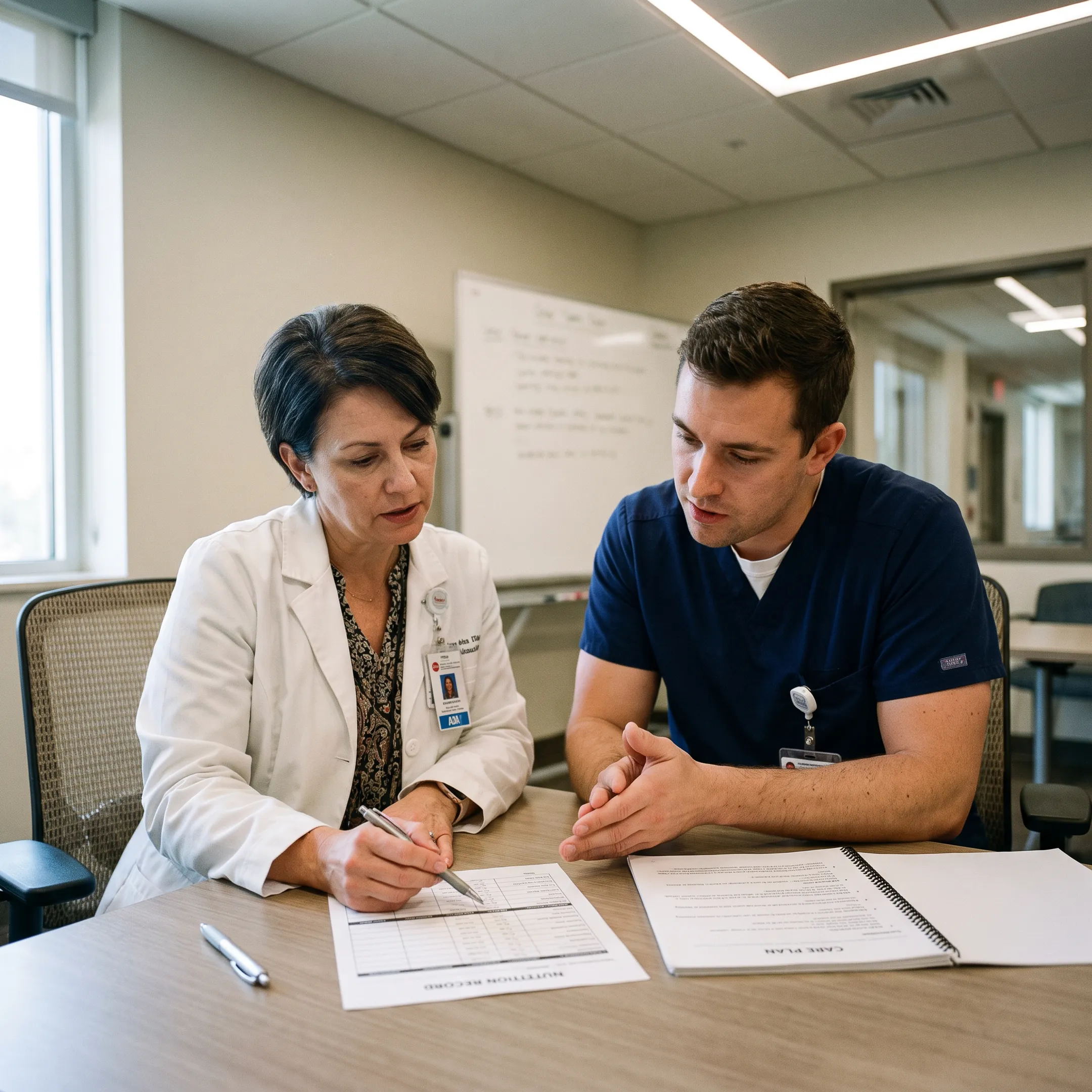 Registered dietitian collaborating with behavioral health care staff