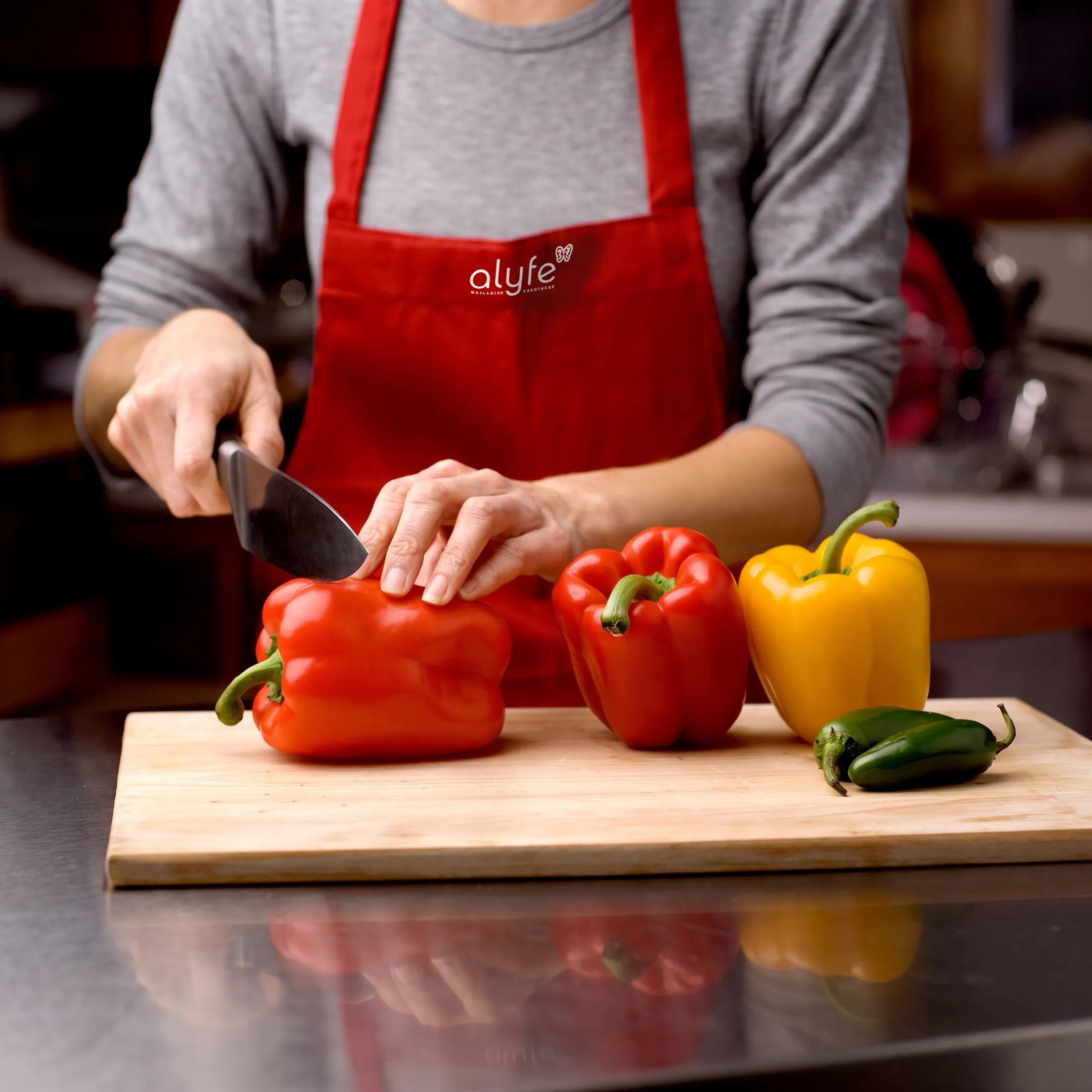 Dietitian reviewing a senior living menu with staff
