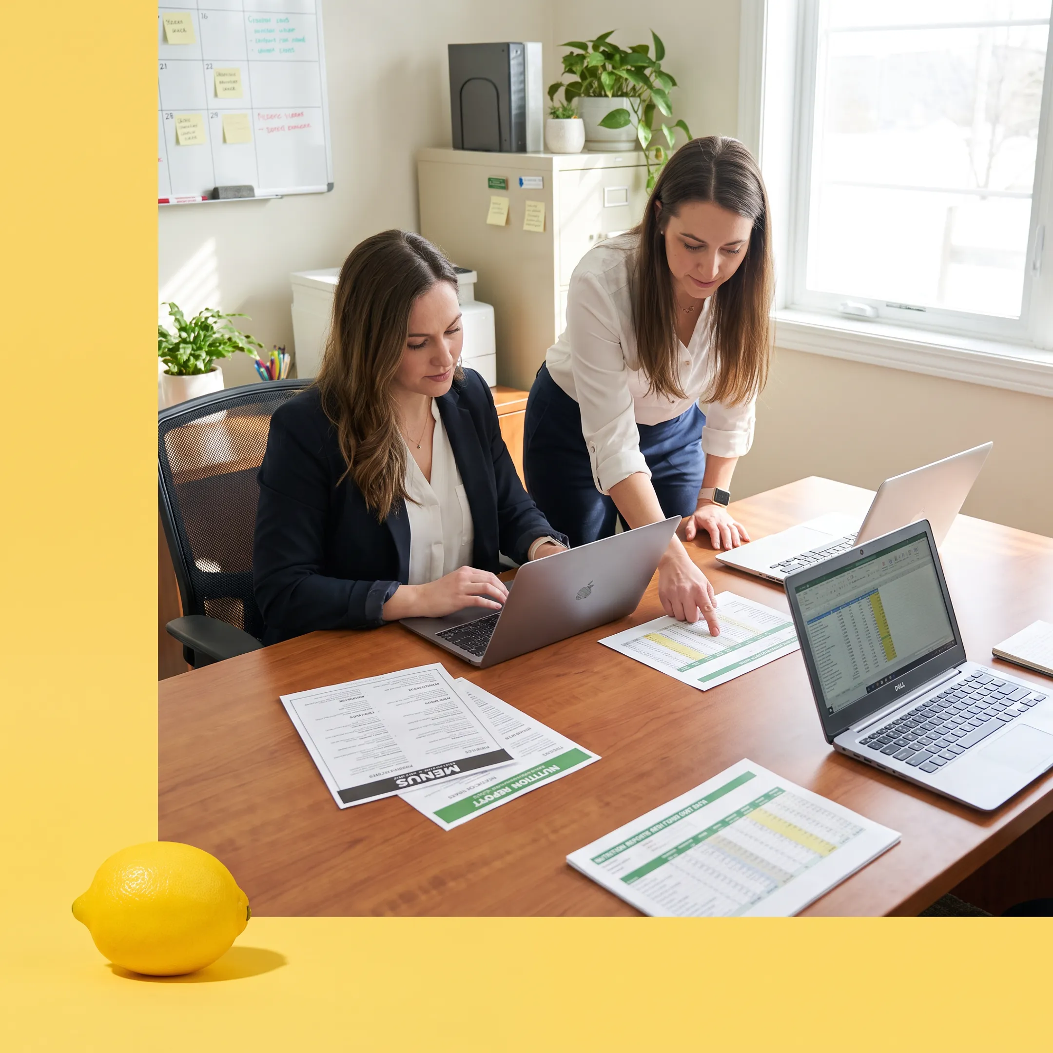 Dietitian consulting with a healthcare dietary team