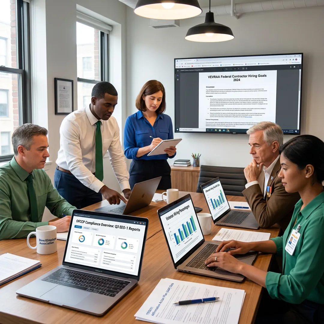 HR professionals attending OFCCP and VEVRAA compliance training