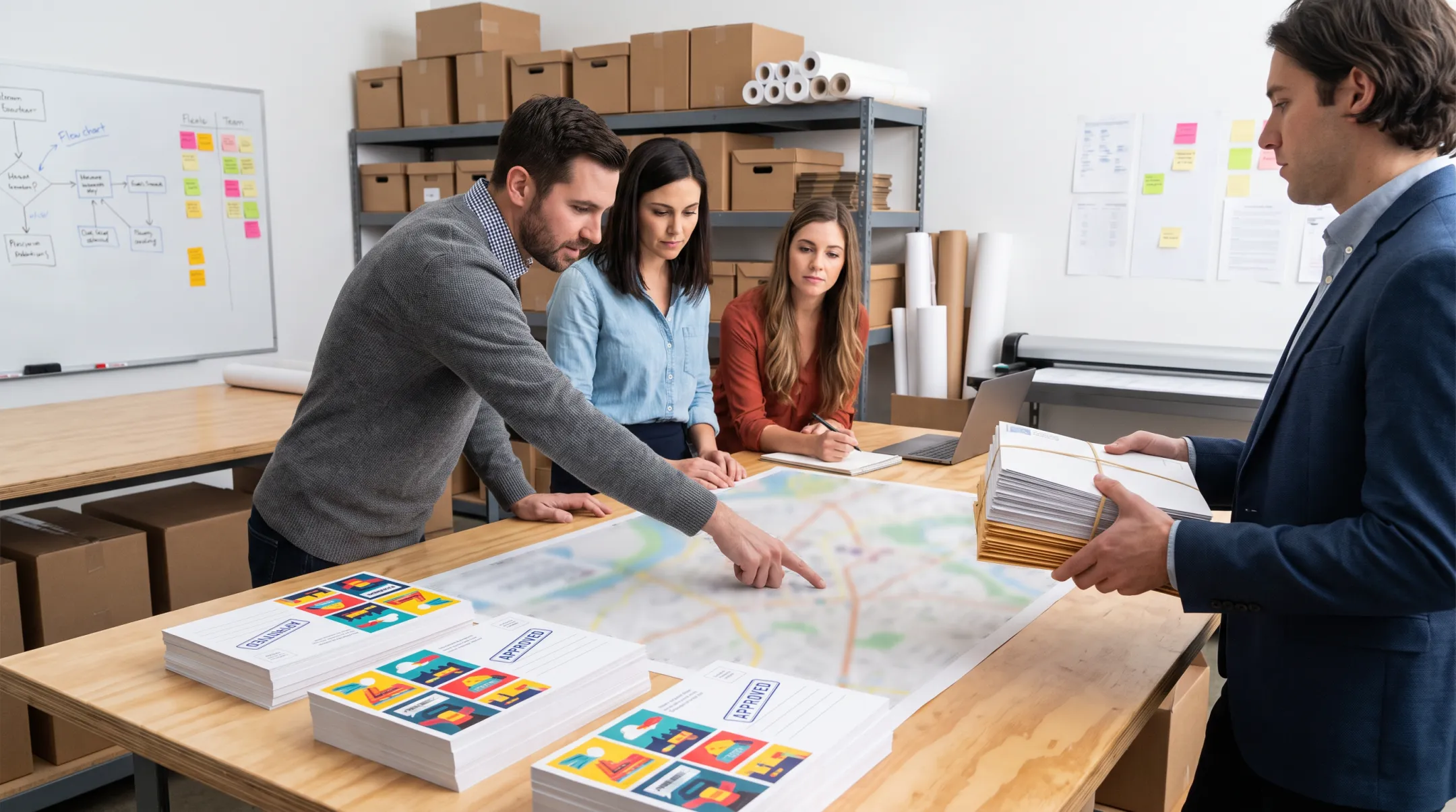 DirectMailEasy EDDM campaign workflow from artwork to USPS mailing