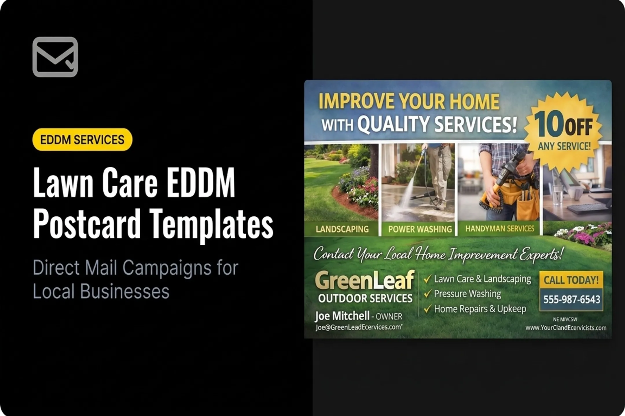 Lawn Care EDDM Postcard Templates