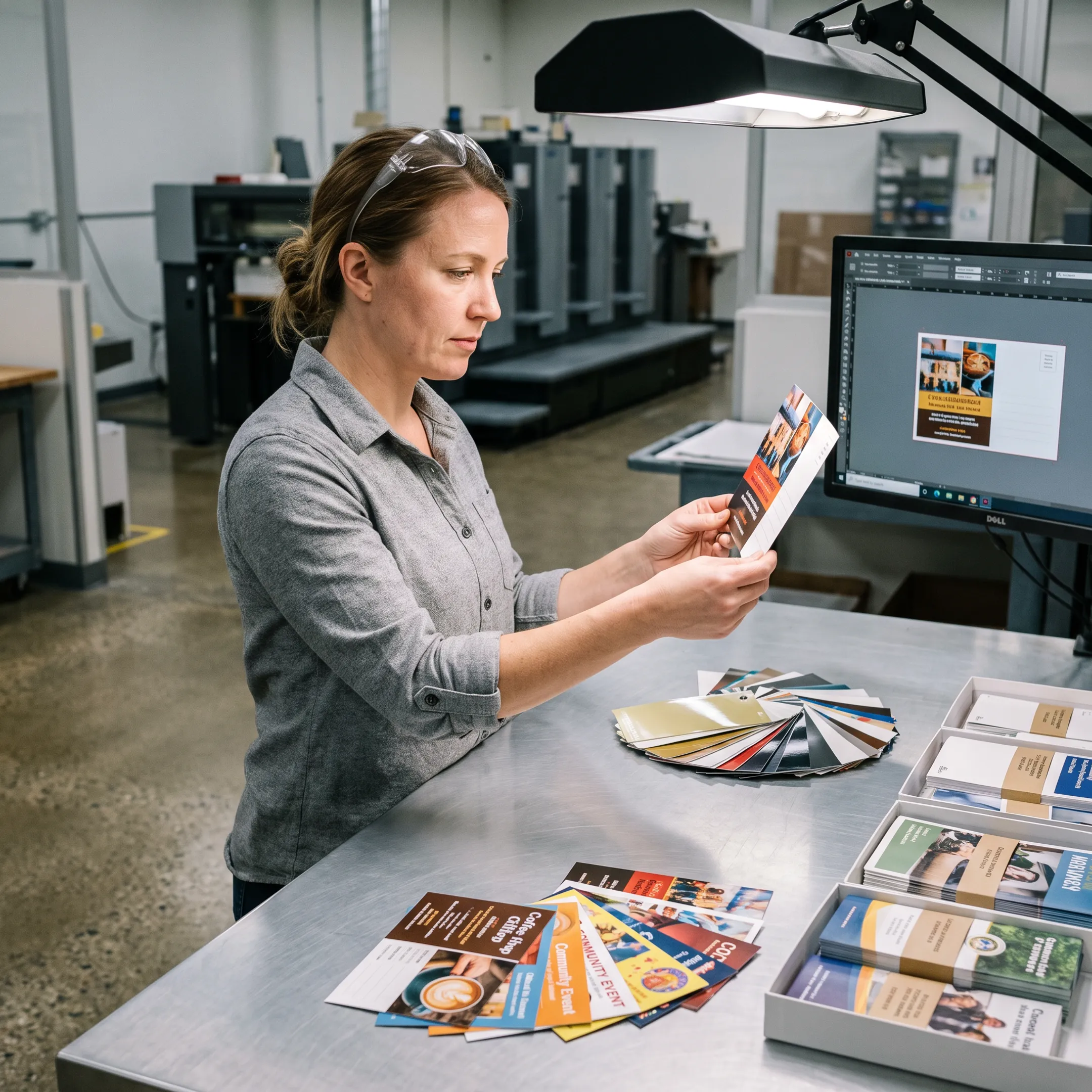 Direct mail campaign artwork and printed postcards