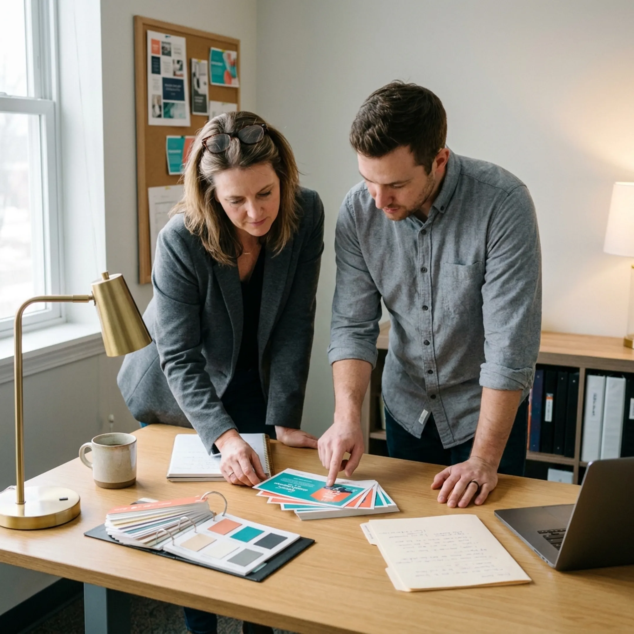 Direct mail postcard campaign being reviewed before USPS processing