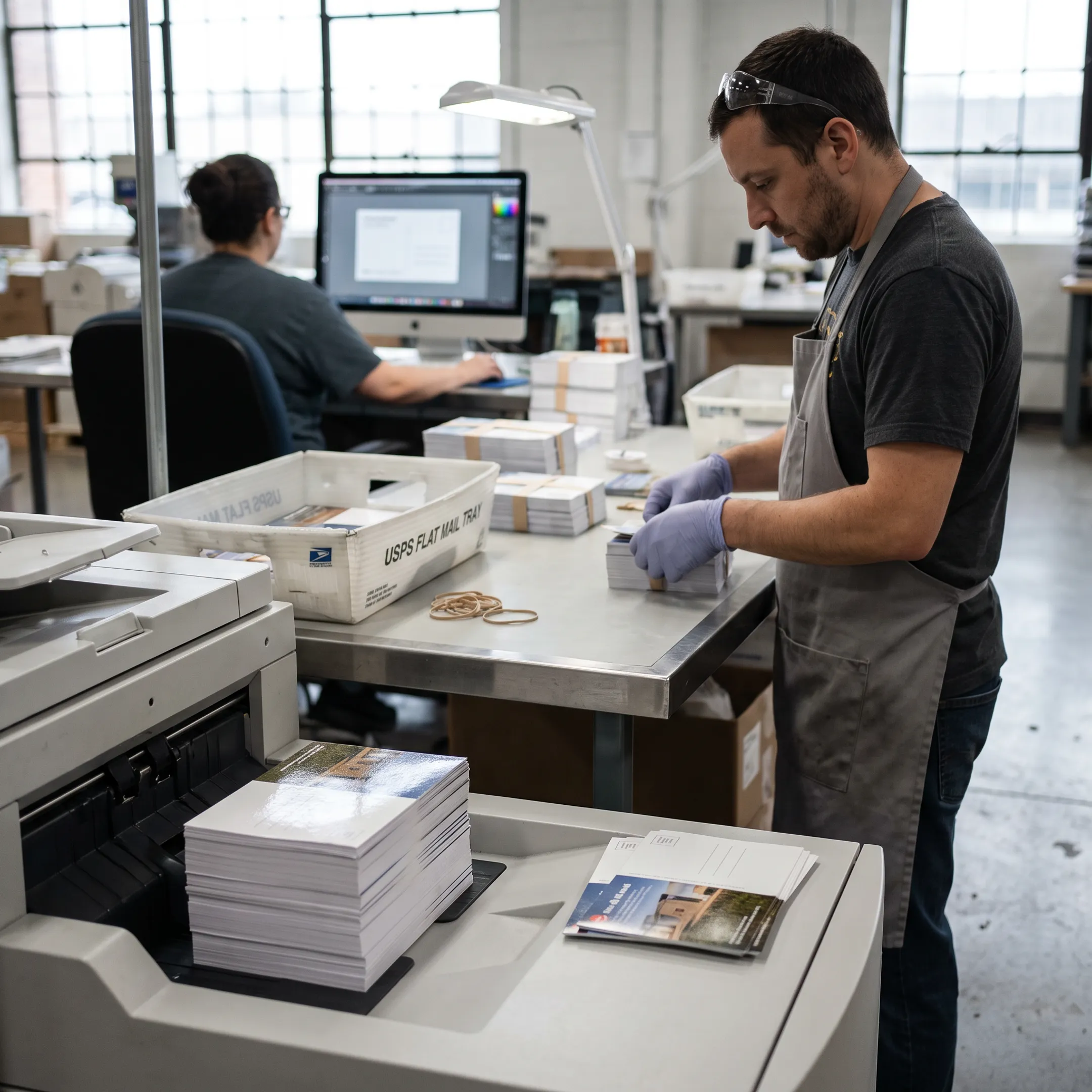Direct mail postcards prepared for a San Jose business campaign