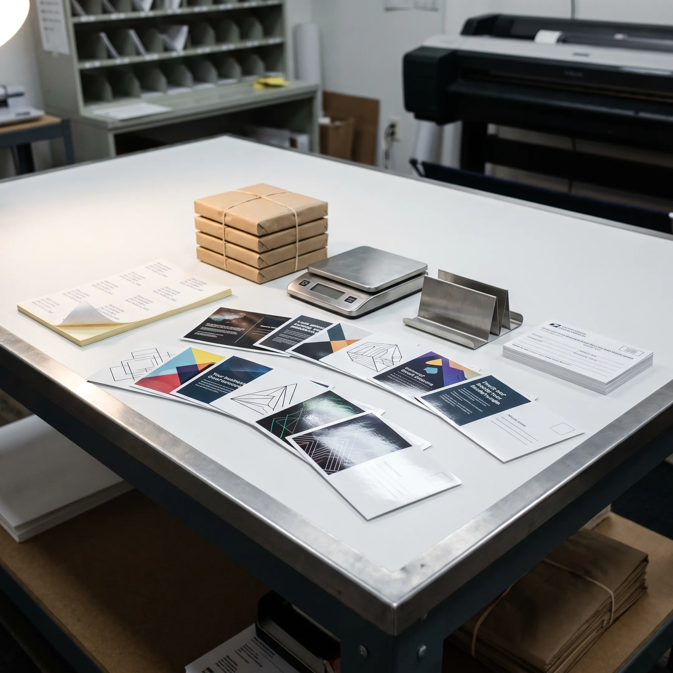 Professionally designed postcards prepared for mailing to Seattle households