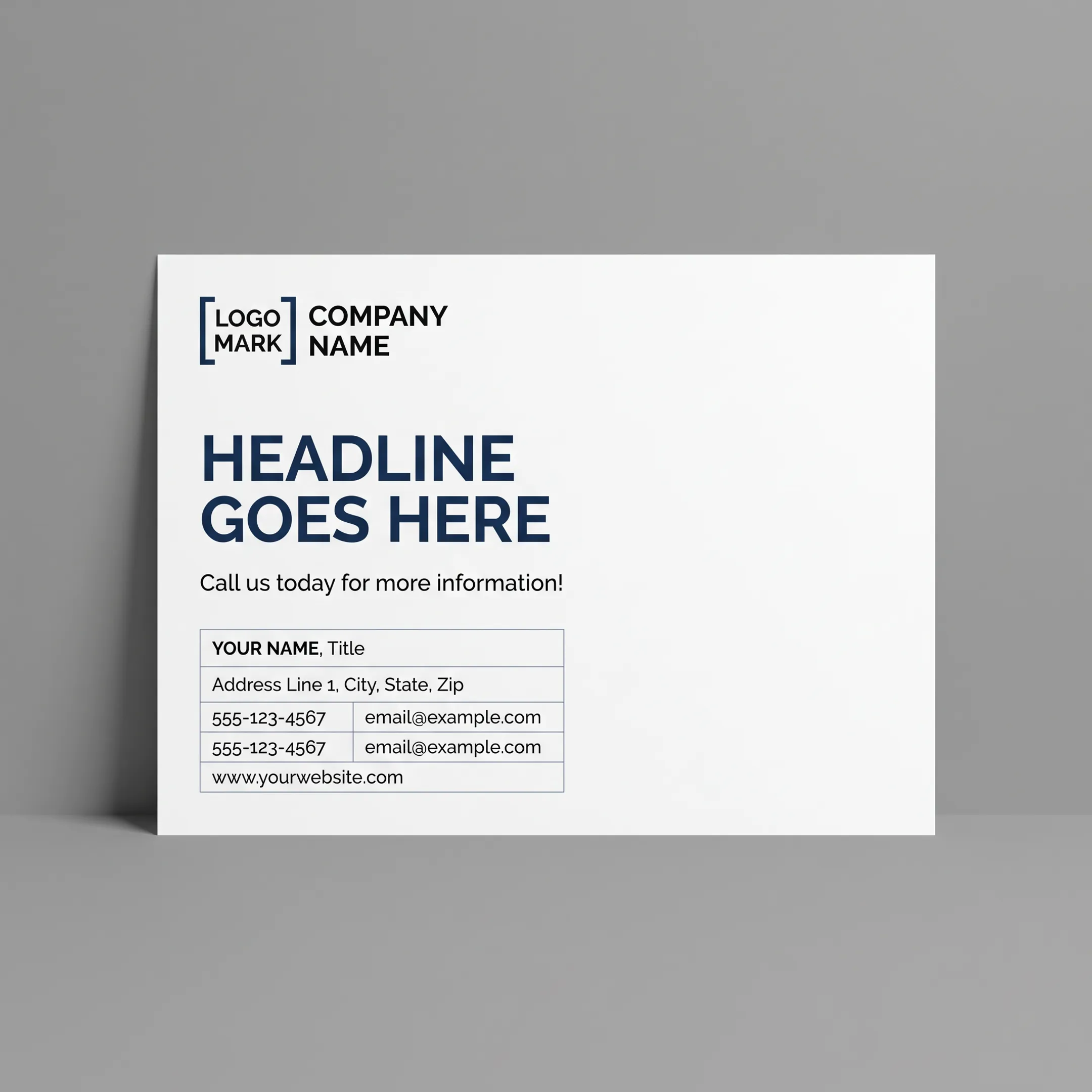 Custom marketing postcard designs prepared for printing and mailing