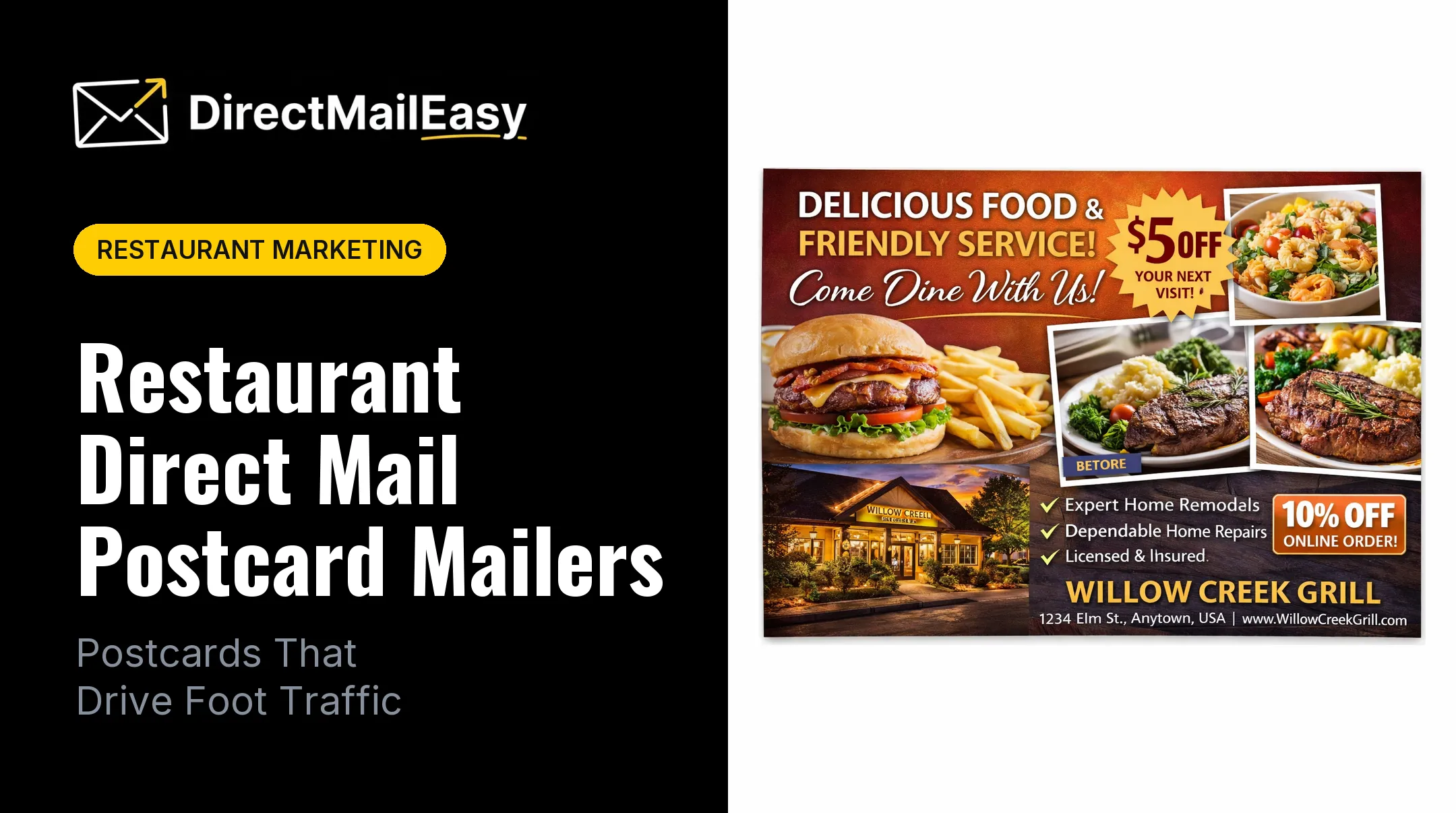 Restaurant Direct Mail [Postcard Mailers](/service/postcard-media)