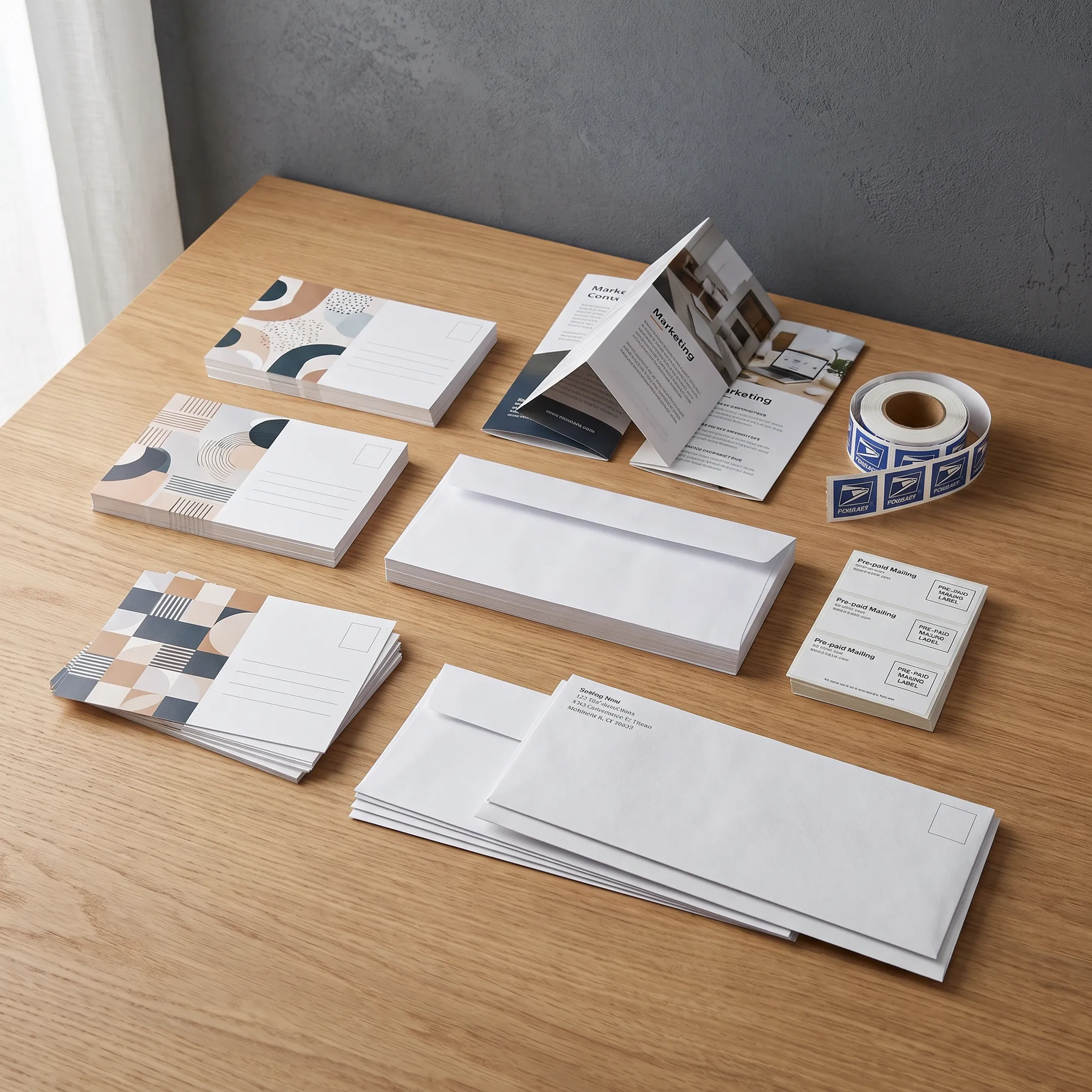 Direct mail postcards prepared for mailing to San Diego neighborhoods