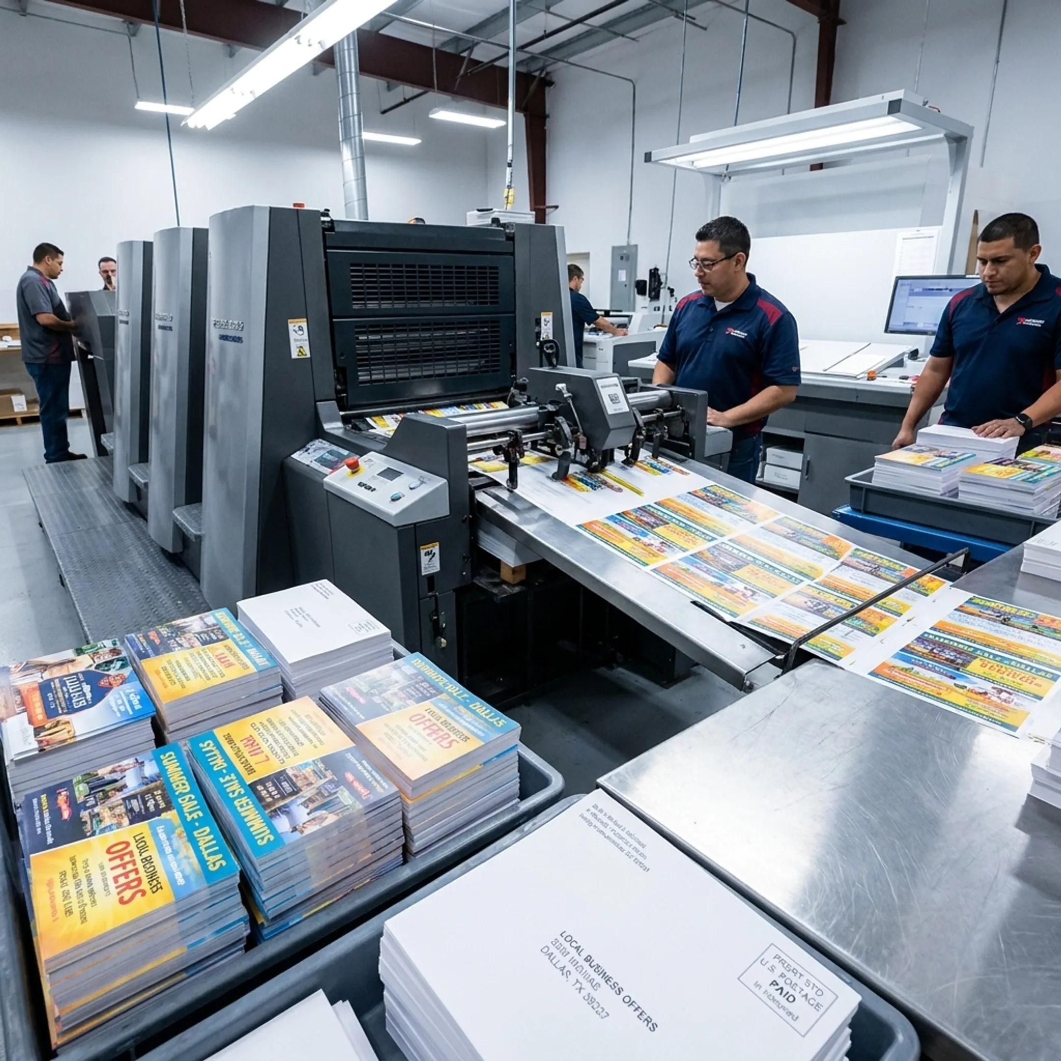 Custom postcards prepared for a direct mail campaign