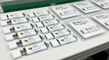 Custom-branded serialized USB drives with company logo printing service