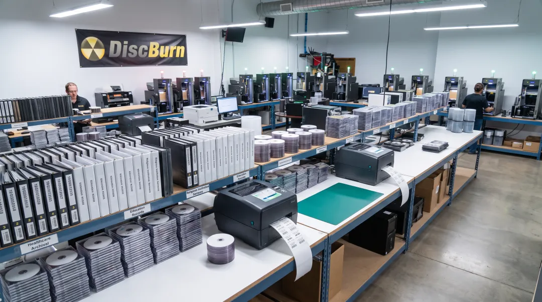 DiscBurn Minneapolis facility for CD DVD Blu-ray disc duplication