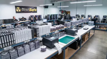 DiscBurn Minneapolis facility for CD DVD Blu-ray disc duplication