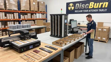 DiscBurn facility producing custom branded write-protected USB drives