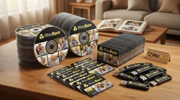 DiscBurn custom printed USB drives and bulk DVD copies