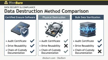 Three professional alternatives to DIY data wiping compared