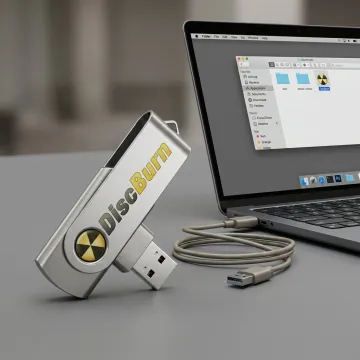 Branded USB drive with digital files