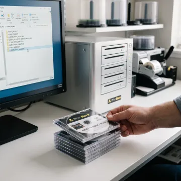 DVDs being converted into organized digital media files