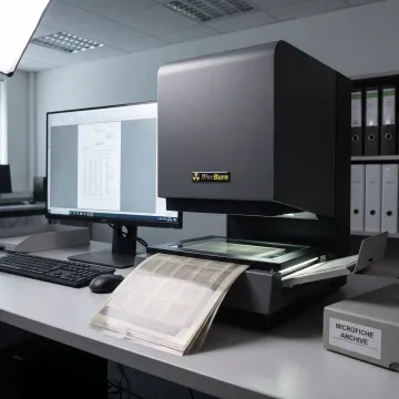 Digital archive created from microfiche