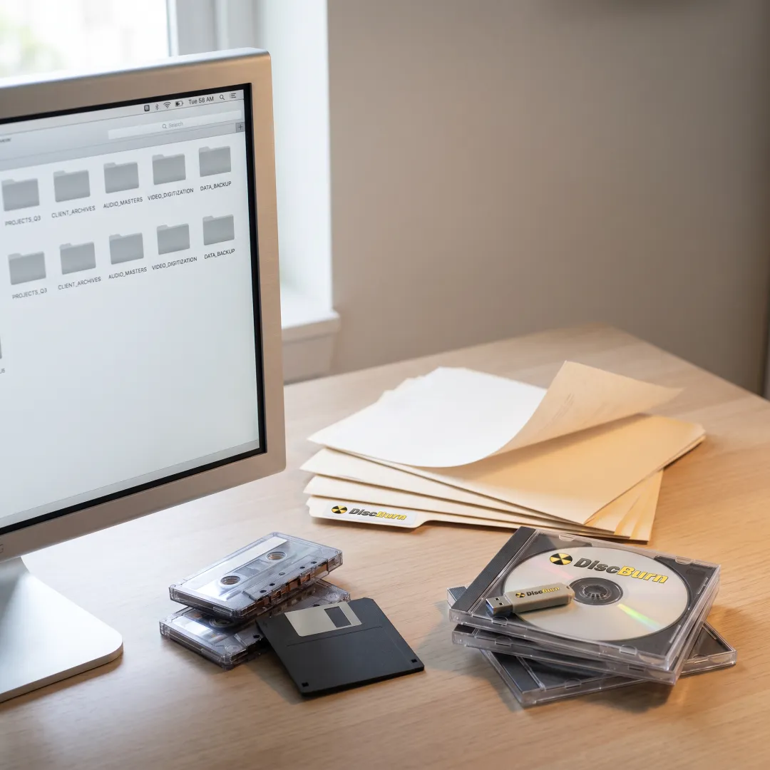 Digital document files organized on a computer