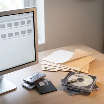 Digital document files organized on a computer