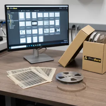 Digital archive files from microfiche
